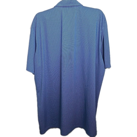 Holderness & Bourne Men's XXL Blue Geometric Tailored Fit Polo Embroidered Logo - Picture 4 of 6